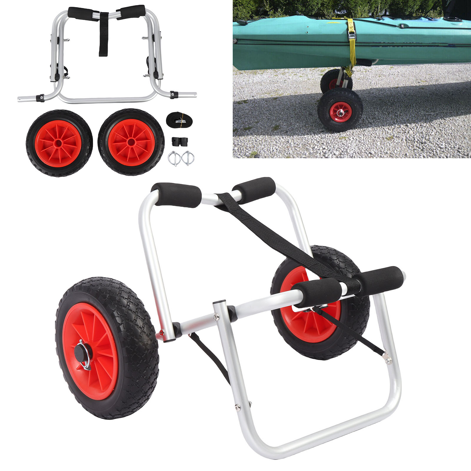 Kayak Cart Trolley Carrier Dolly - Kayak Cart Trolley with 10 Inch