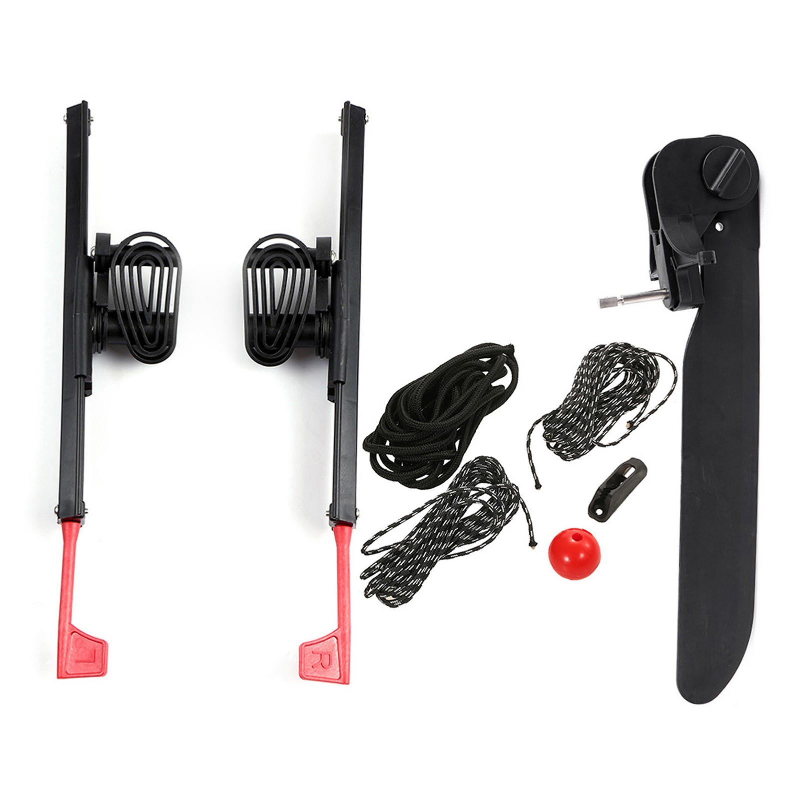 Kayak Rudder Kit Foot Control System - Adjustable Locking Kayak Foot Braces Pedals
