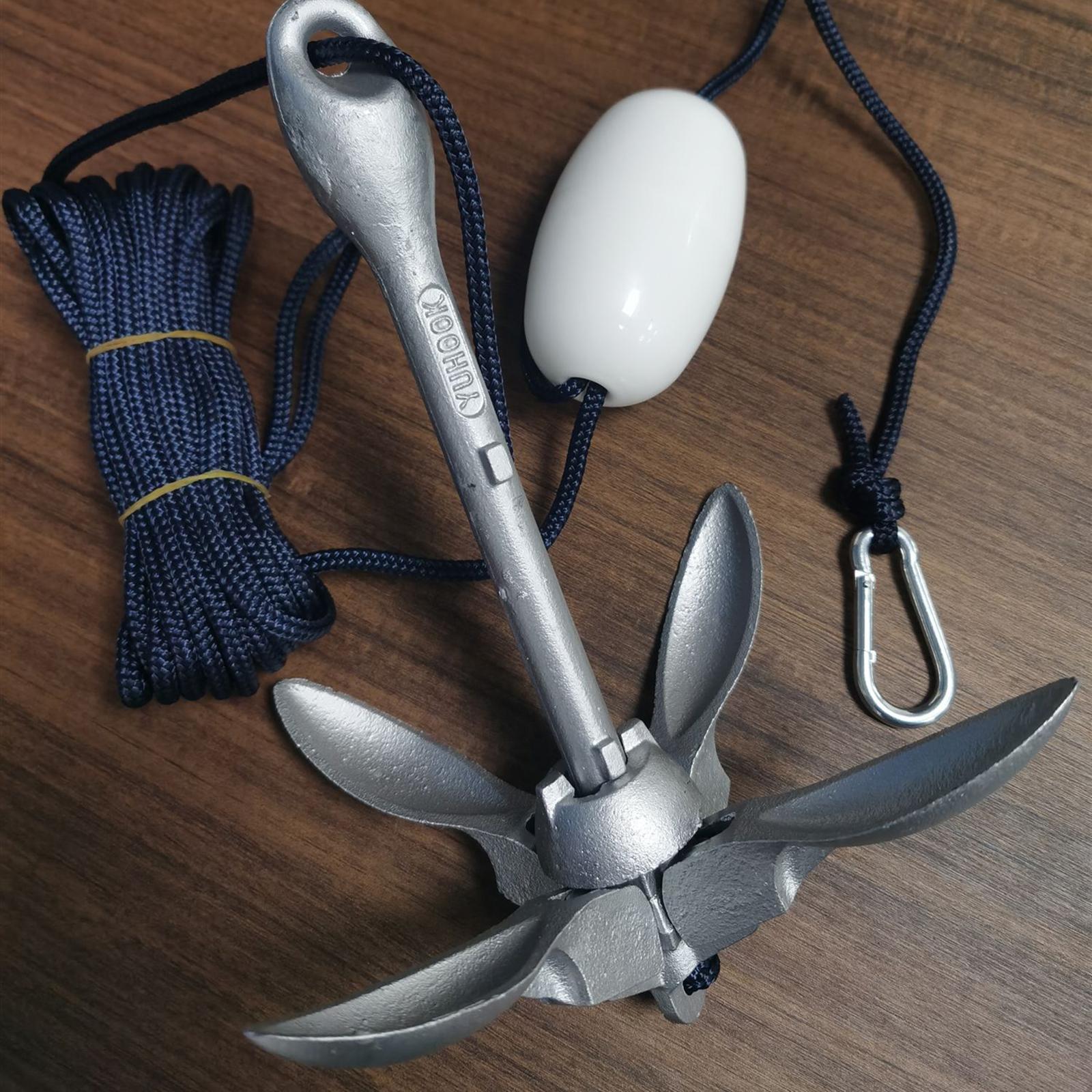 Kayak Anchor Kit Folding 1.5Kg - 1.5kg Kayak Anchor Folding Grapnel Anchor