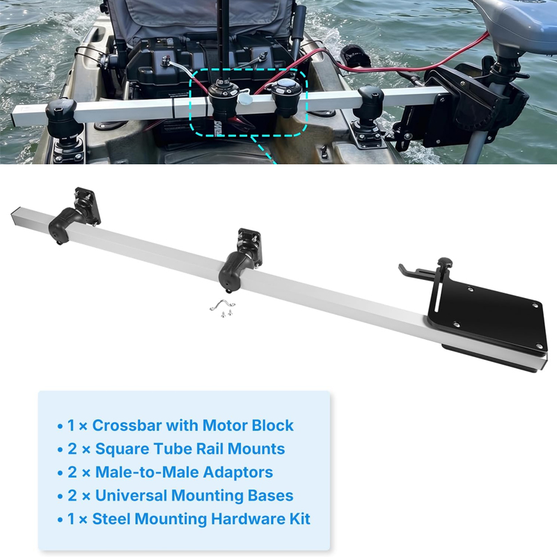 Electric Trolling Motor Kayak Mount - Adjustable Transom Motor Mount Bracke Fits