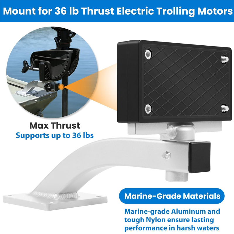 Electric Trolling Motor Kayak Mount - 90 Degree Adjustable Marine Trolling Motor
