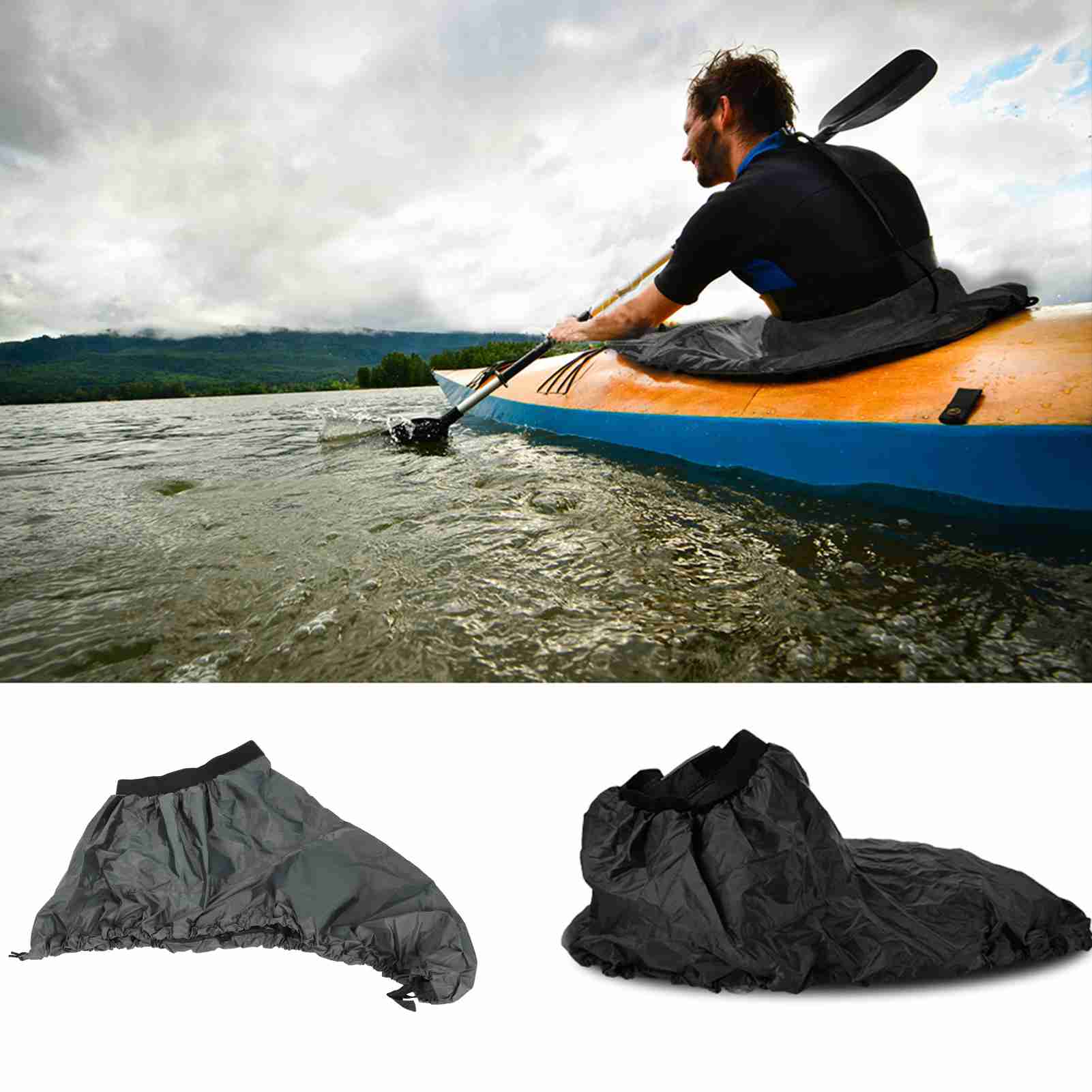 Kayak Spray Skirt Waterproof Nylon - Nylon Kayak Spray Skirt Adjustable Nylon