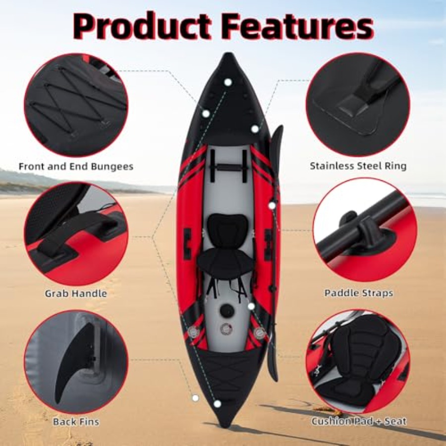 1-Person Inflatable Kayak For  - огляд і ціна Drop Stitch Touring Kayak 1 Person