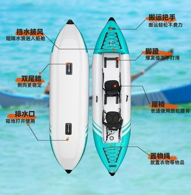 Portable Foldable Drop Stitch  - огляд і ціна Inflatable Kayak 2 Person Drop Stitch