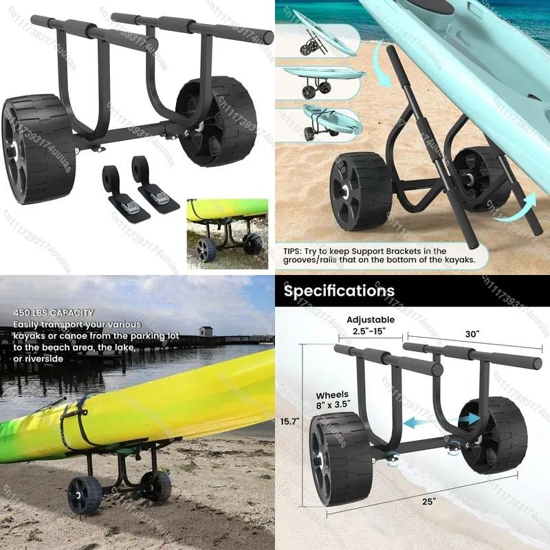 Heavy Duty Kayak Cart Dolly fo - огляд і ціна Kayak Cart Trolley Carrier Dolly