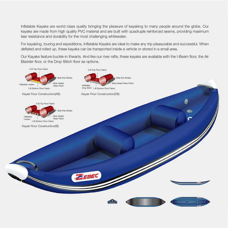 New Arrival Luxury Customized  - огляд і ціна Inflatable Kayak 2 Person Drop Stitch