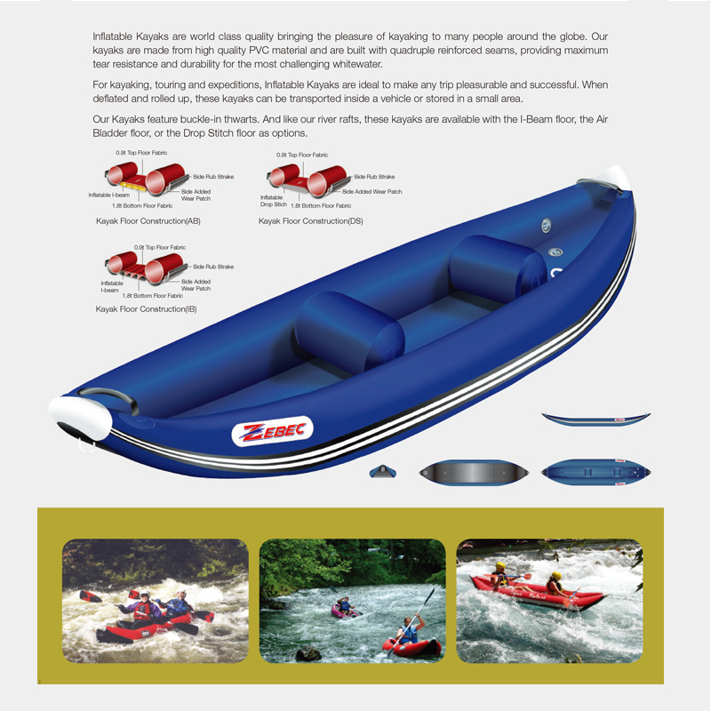 New Arrival Luxury Customized  - огляд і ціна Inflatable Kayak 2 Person Drop Stitch