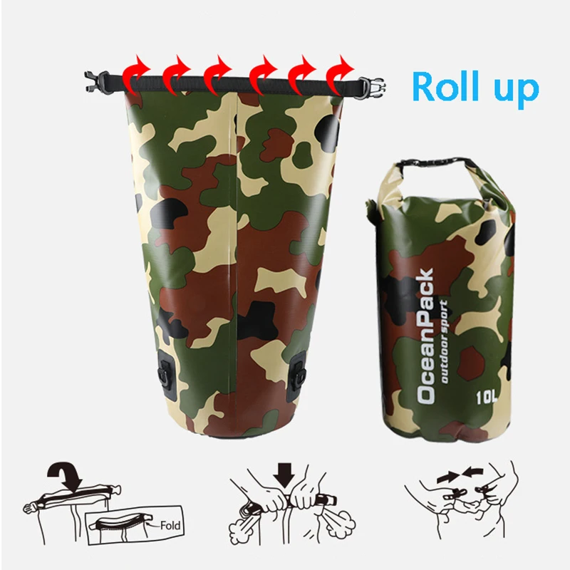 Waterproof Dry Bag Camouflage  - огляд і ціна Dry Bag Backpack 30L Waterproof