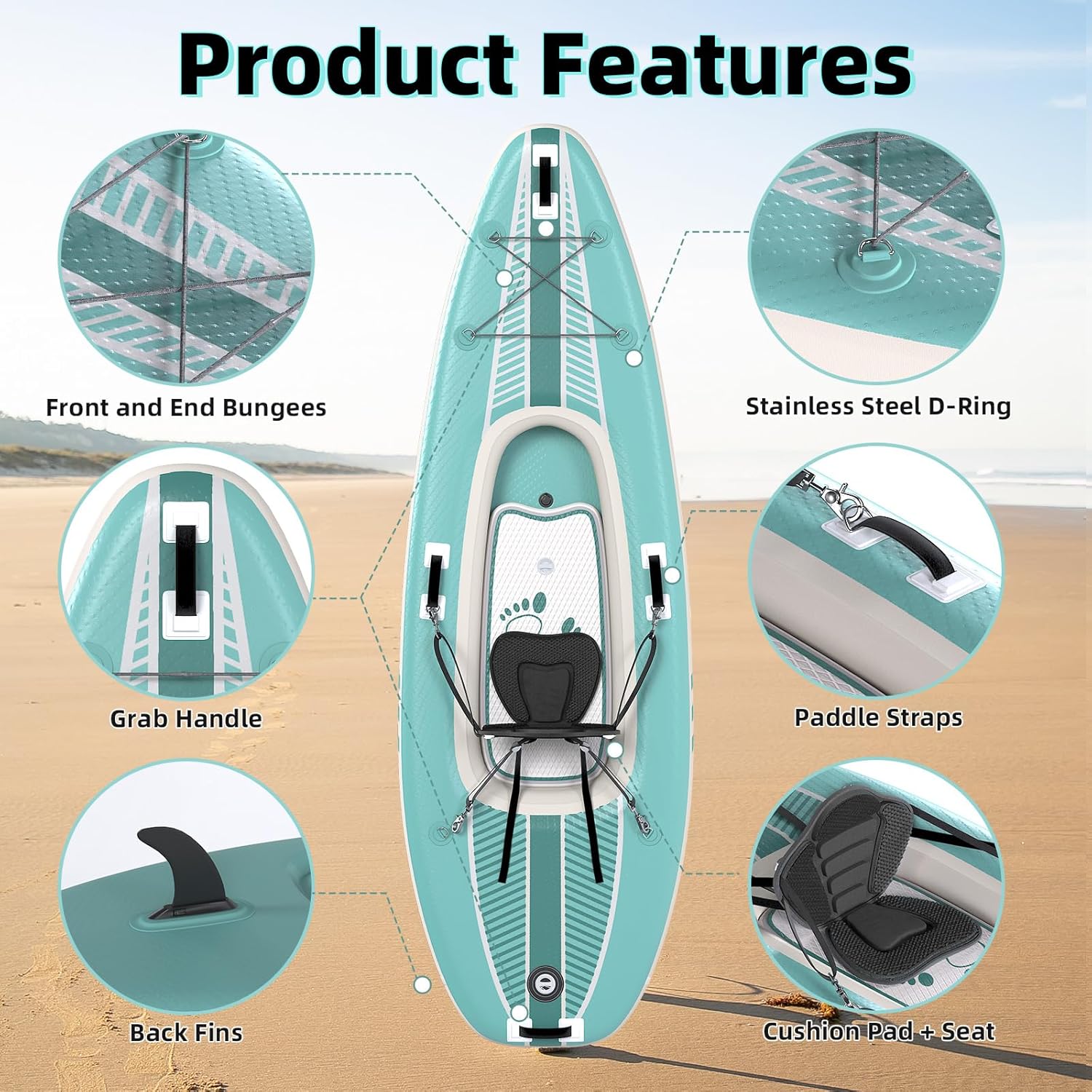 Lightweight Portable 1-Person  - огляд і ціна Drop Stitch Touring Kayak 1 Person