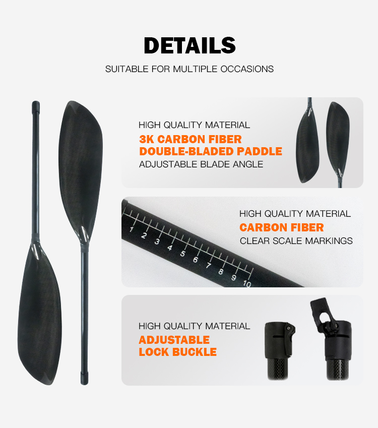 3k Full Carbon Fiber 2 Pieces  - огляд і ціна Kayak Paddle Carbon Fiber 2 Piece