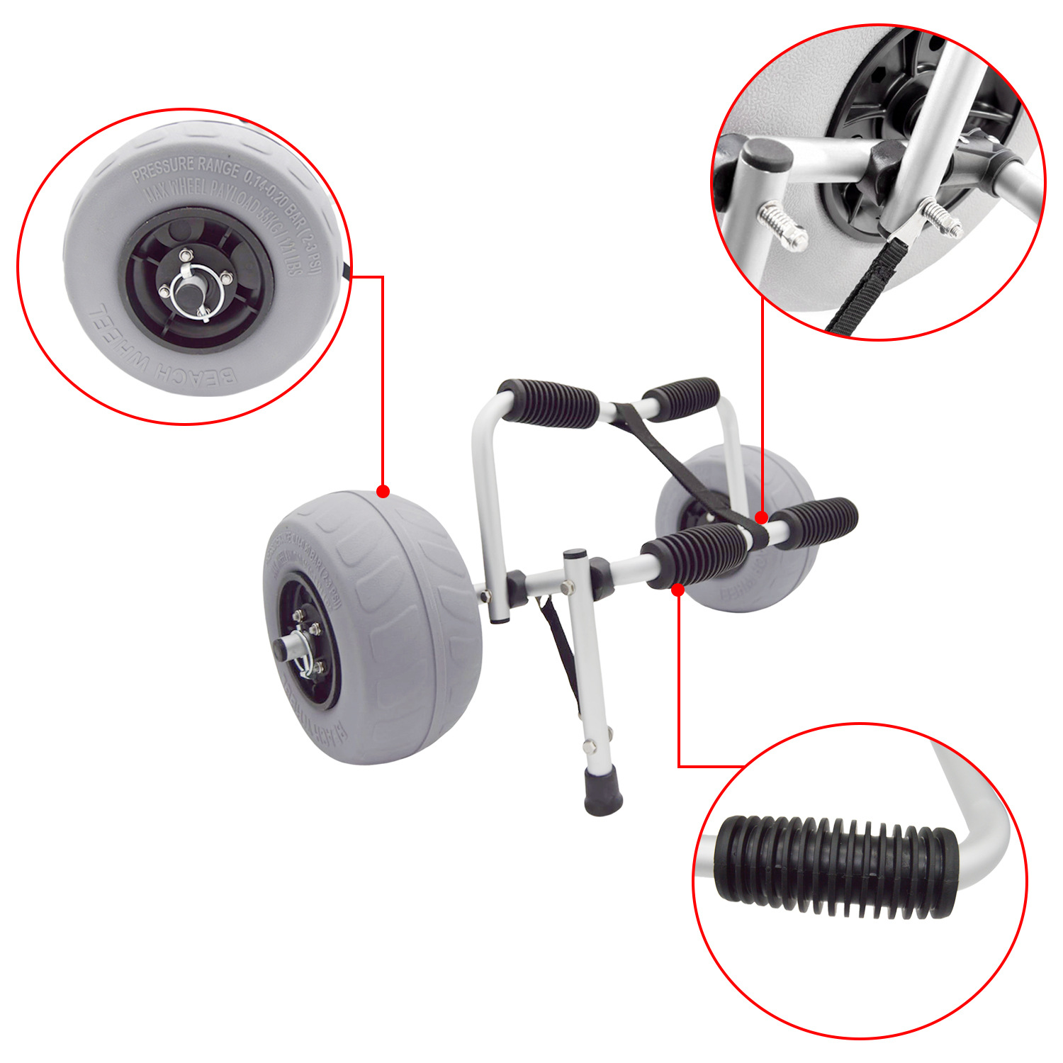 Foldable Durable Kayak Canoe B - огляд і ціна Kayak Cart Trolley Carrier Dolly