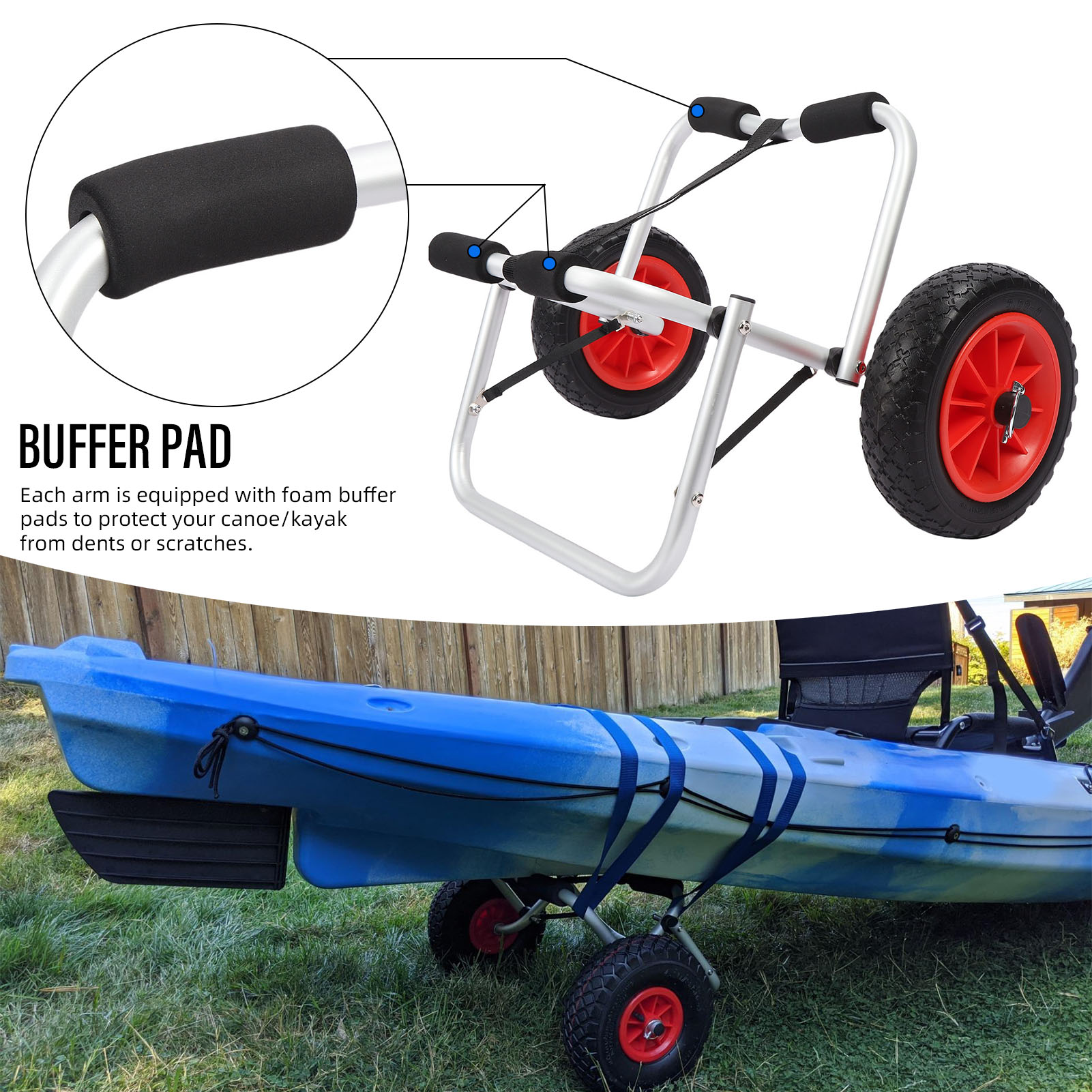 Kayak Cart Trolley with 10 Inc - огляд і ціна Kayak Cart Trolley Carrier Dolly