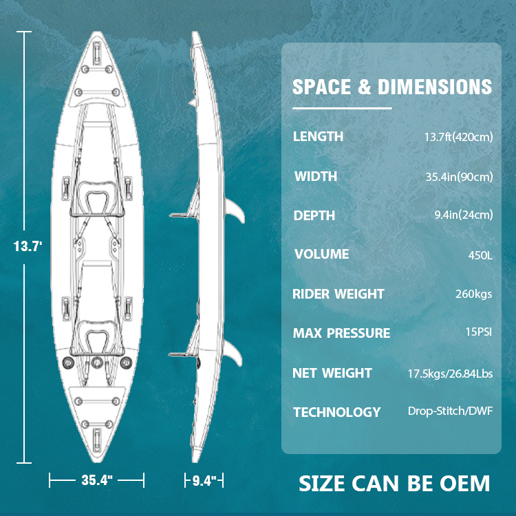 Factory Custom 2‑Person Drop‑S - огляд і ціна Inflatable Kayak 2 Person Drop Stitch