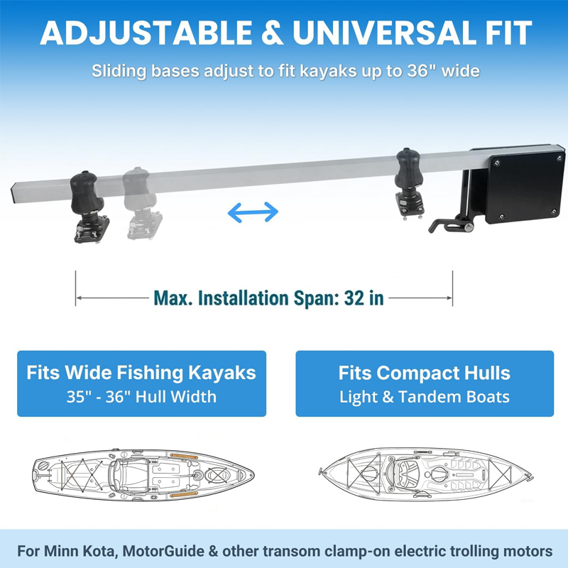 Adjustable Transom Motor Mount - огляд і ціна Electric Trolling Motor Kayak Mount