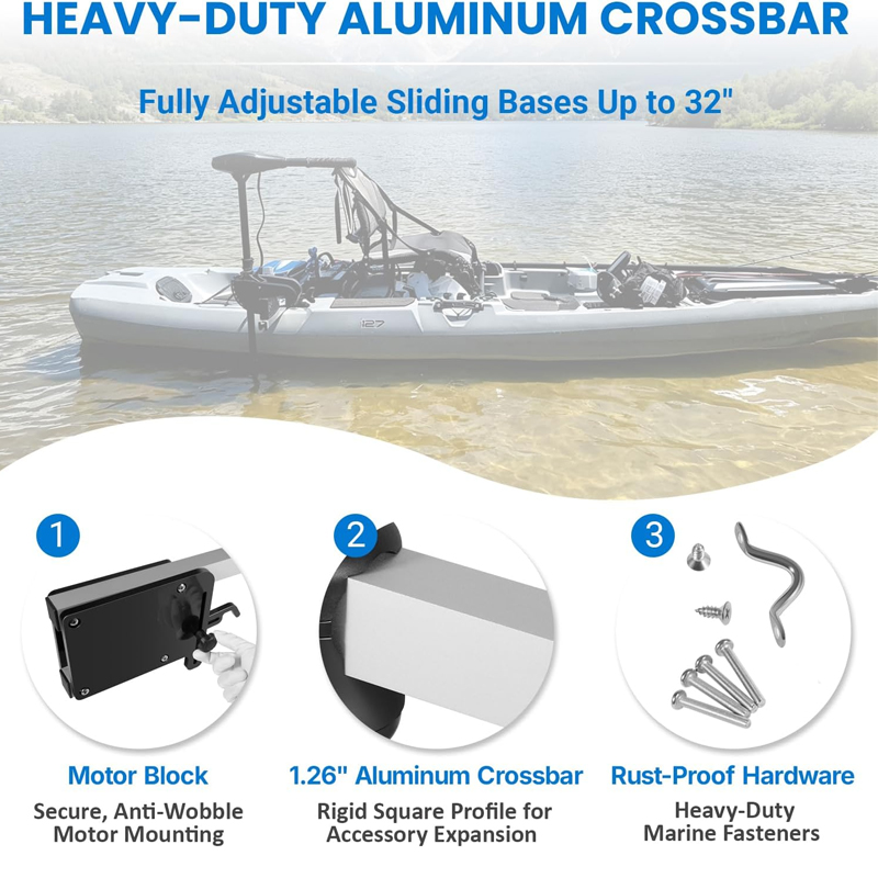 Adjustable Transom Motor Mount - огляд і ціна Electric Trolling Motor Kayak Mount