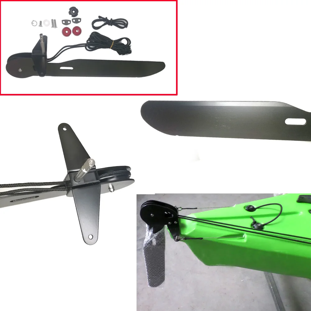 Aluminum Alloy Watercraft raft - огляд і ціна Kayak Rudder Kit Foot Control System