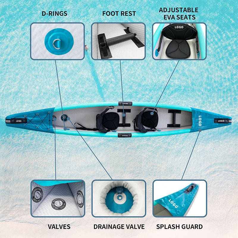 Drop Stitch Kayak Inflatable C - огляд і ціна Inflatable Kayak 2 Person Drop Stitch