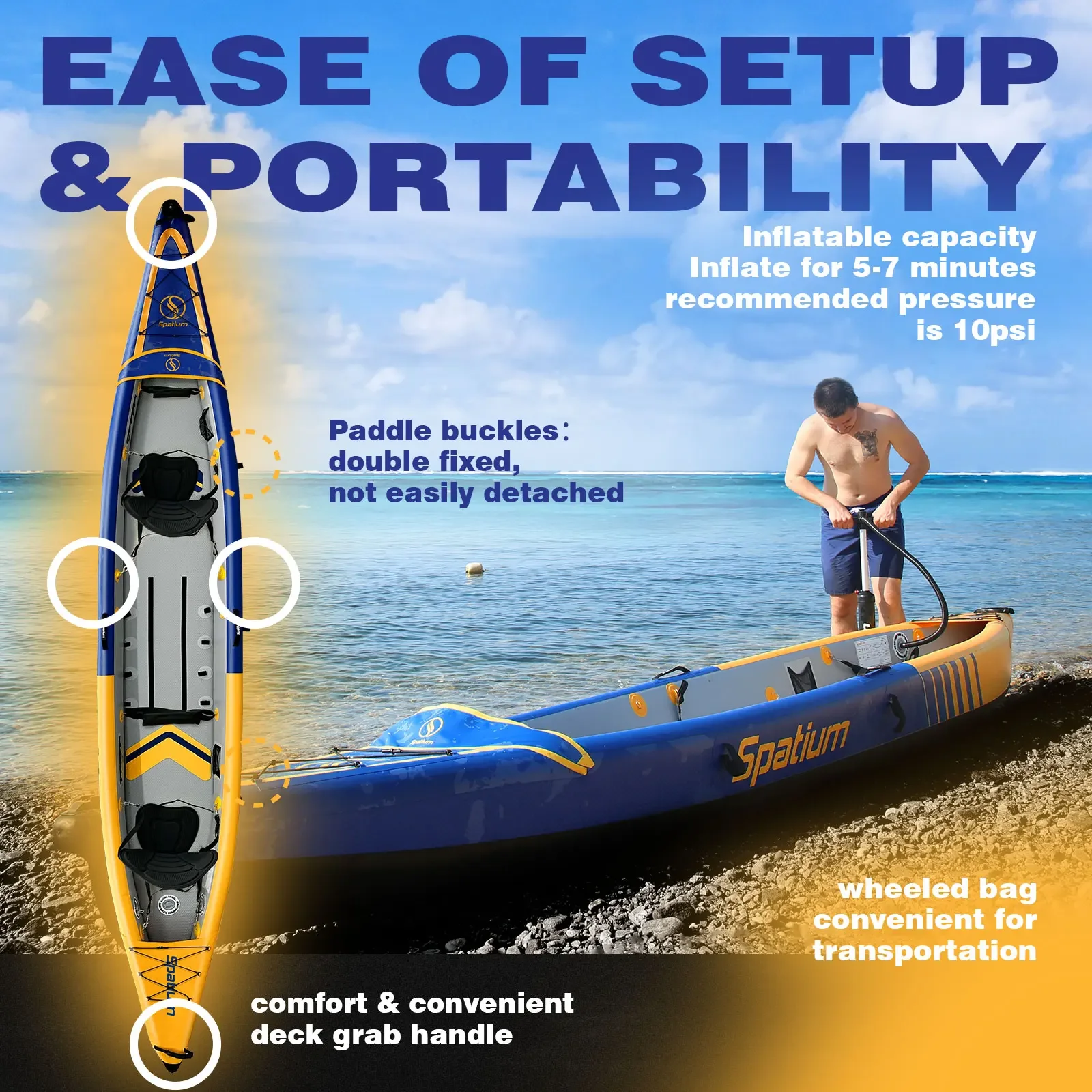 Favorite New Style Portable De - огляд і ціна Inflatable Kayak 2 Person Drop Stitch