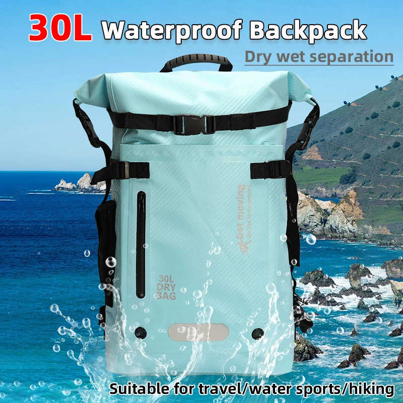 30L Large Capacity Waterproof  - огляд і ціна Dry Bag Backpack 30L Waterproof