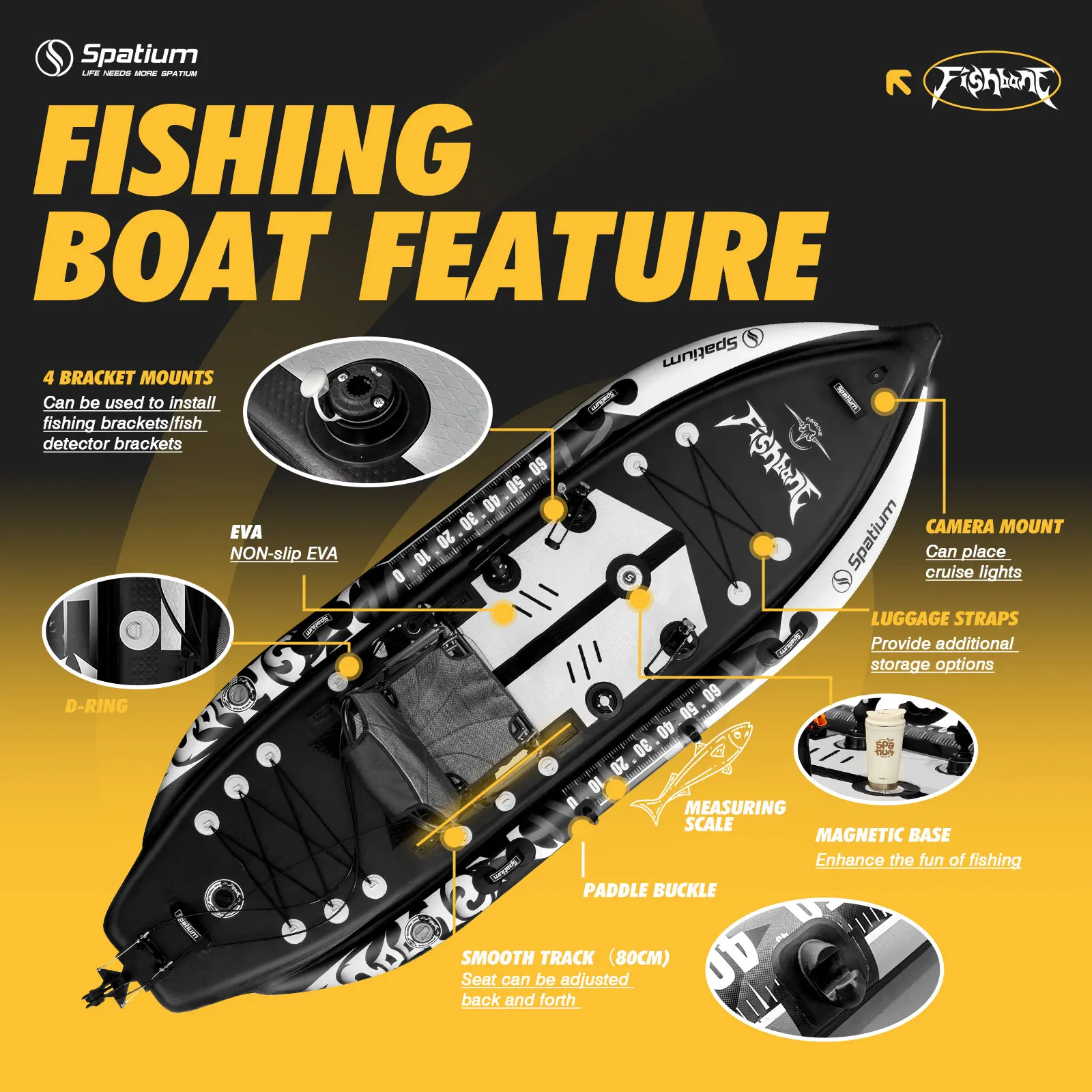 Inflatable Fishing Kayak, 1 Pe - огляд і ціна Drop Stitch Touring Kayak 1 Person