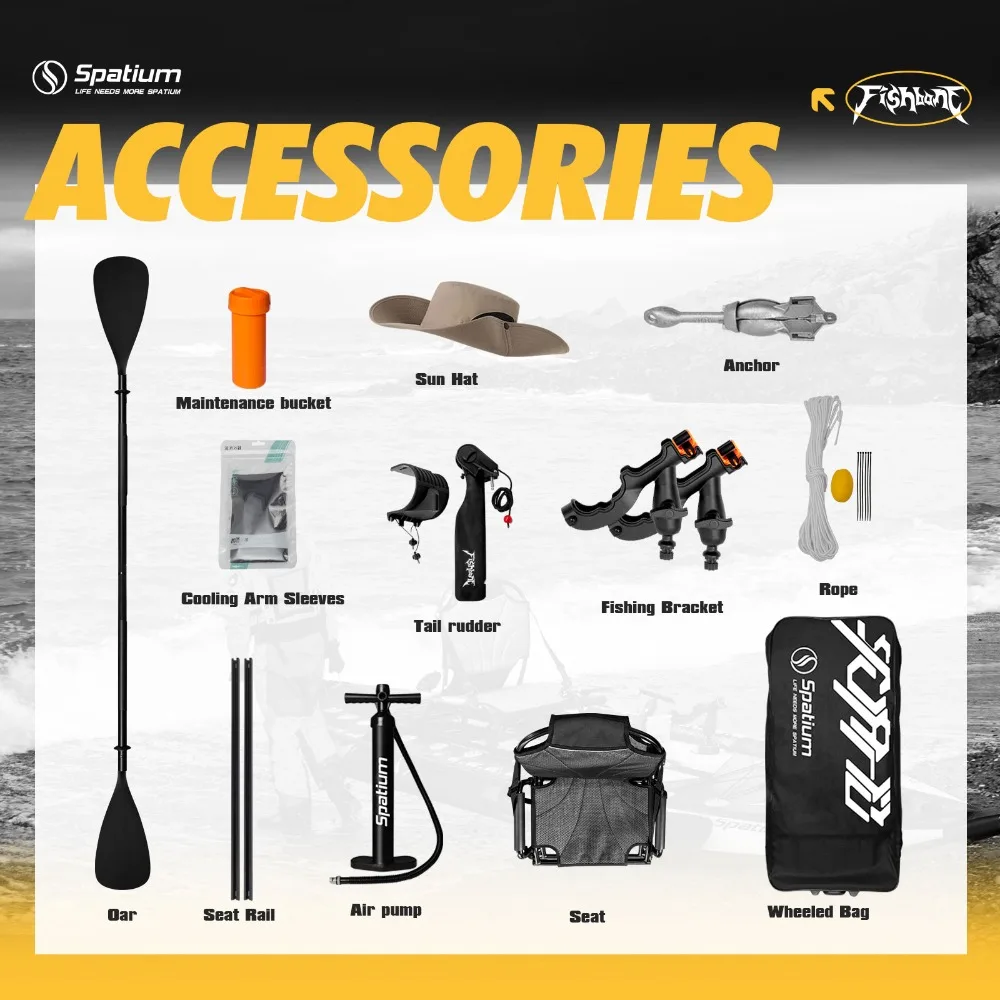 Inflatable Fishing Kayak, 1 Pe - огляд і ціна Drop Stitch Touring Kayak 1 Person