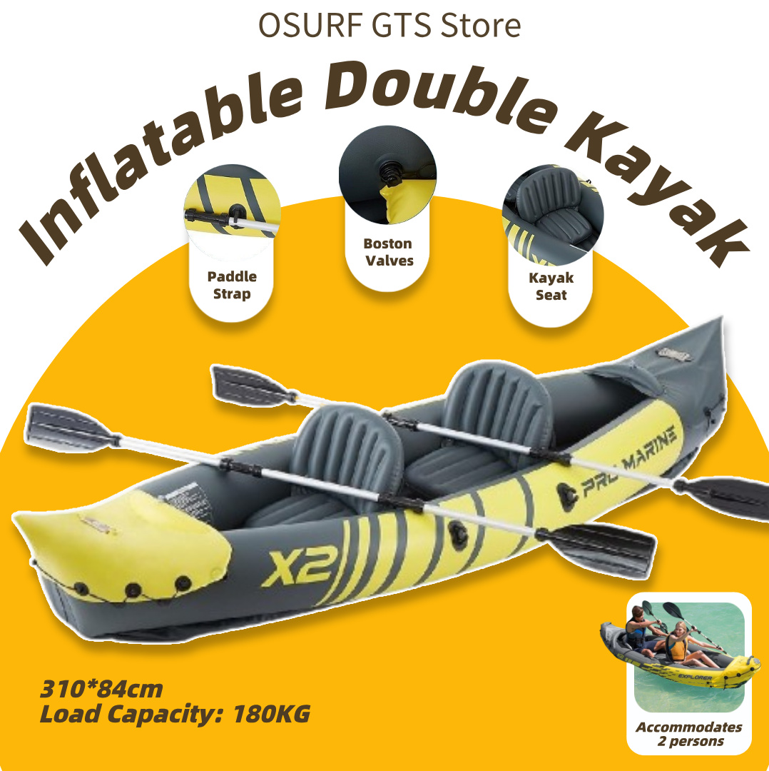 Inflatable Double Kayaker Ding - огляд і ціна Inflatable Kayak 2 Person Drop Stitch