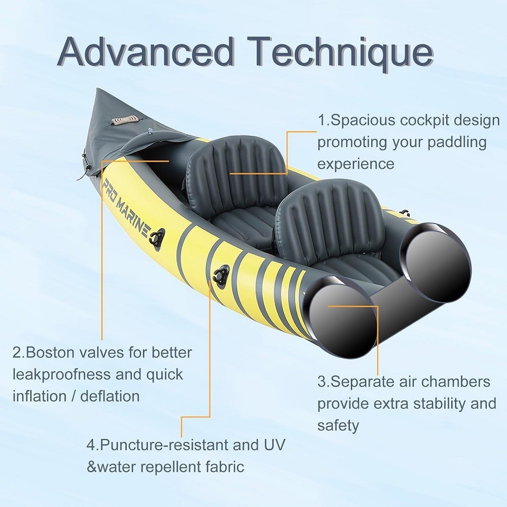 Inflatable Double Kayaker Ding - огляд і ціна Inflatable Kayak 2 Person Drop Stitch